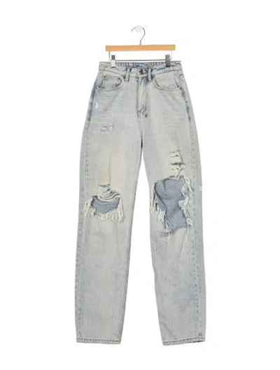 Pre-owned Ksubi High-rise Straight Leg Jeans In Blue
