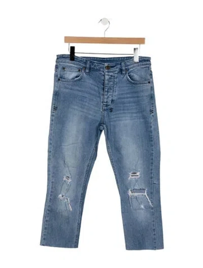 Pre-owned Ksubi High-rise Straight Leg Jeans In Blue