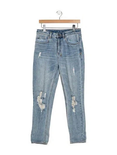 Pre-owned Ksubi High-rise Straight Leg Jeans In Blue