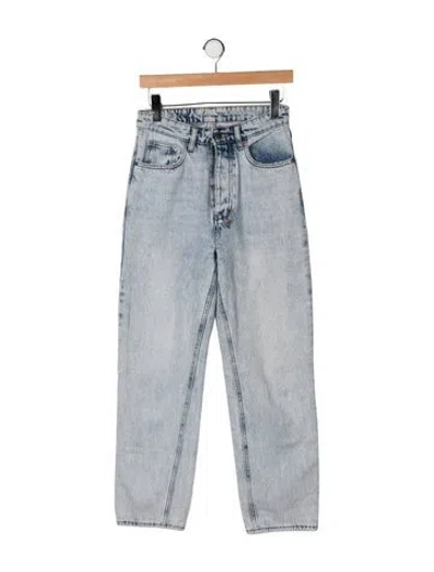 Pre-owned Ksubi High-rise Straight Leg Jeans In Blue