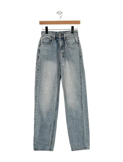 Pre-owned Ksubi High-rise Straight Leg Jeans In Blue