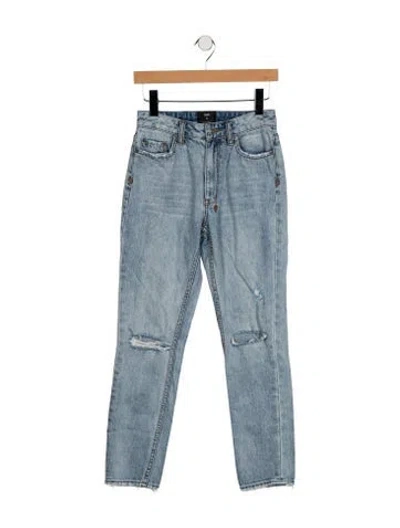 Pre-owned Ksubi High-rise Straight Leg Jeans In Blue