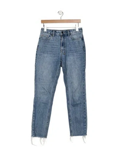 Pre-owned Ksubi High-rise Straight Leg Jeans In Blue