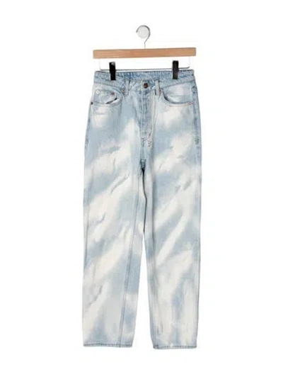 Pre-owned Ksubi High-rise Straight Leg Jeans In Blue
