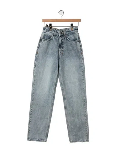 Pre-owned Ksubi High-rise Straight Leg Jeans In Blue