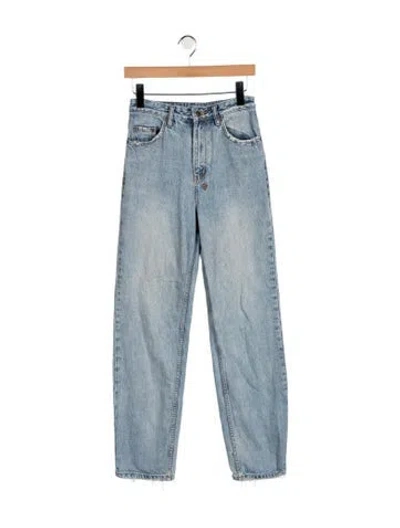 Pre-owned Ksubi High-rise Straight Leg Jeans In Blue