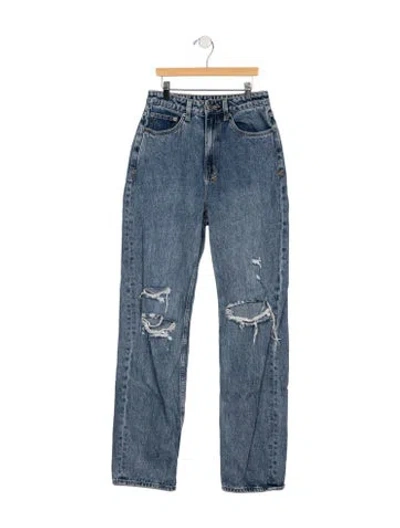 Pre-owned Ksubi High-rise Straight Leg Jeans In Blue