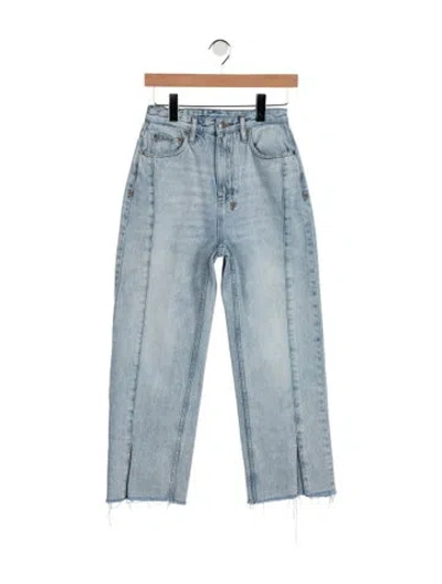 Pre-owned Ksubi High-rise Straight Leg Jeans In Blue