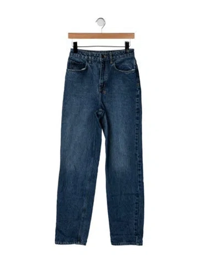 Pre-owned Ksubi High-rise Straight Leg Jeans In Blue