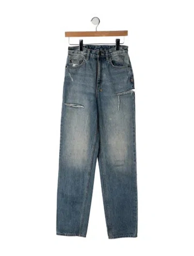 Pre-owned Ksubi High-rise Straight Leg Jeans In Blue