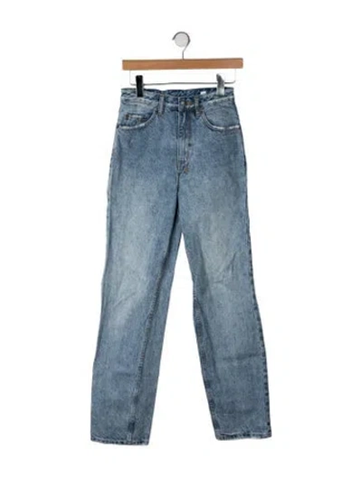 Pre-owned Ksubi High-rise Straight Leg Jeans In Blue