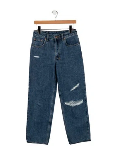 Pre-owned Ksubi High-rise Straight Leg Jeans In Blue