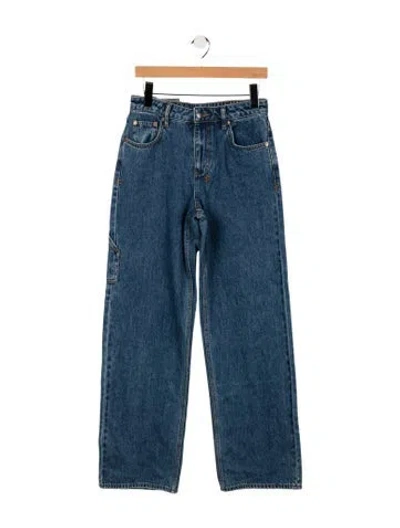 Pre-owned Ksubi High-rise Straight Leg Jeans In Blue
