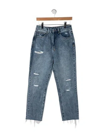 Pre-owned Ksubi High-rise Straight Leg Jeans In Blue