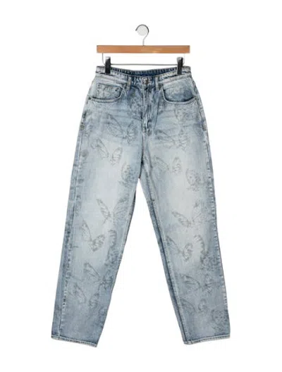 Pre-owned Ksubi High-rise Straight Leg Jeans In Blue