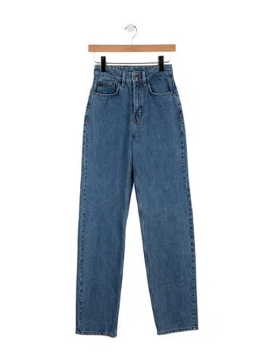 Pre-owned Ksubi High-rise Straight Leg Jeans In Blue