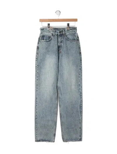 Pre-owned Ksubi High-rise Straight Leg Jeans In Blue/green