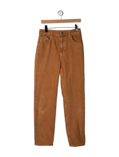 Pre-owned Ksubi High-rise Straight Leg Jeans In Brown