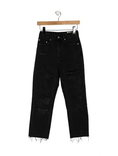 Pre-owned Ksubi High-rise Straight Leg Jeans In Gray