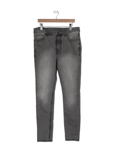 Pre-owned Ksubi High-rise Straight Leg Jeans In Gray