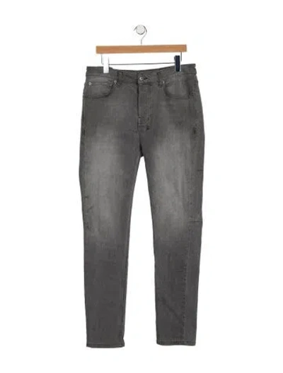 Pre-owned Ksubi High-rise Straight Leg Jeans In Gray