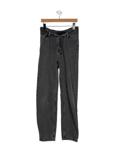 Pre-owned Ksubi High-rise Straight Leg Jeans In Gray