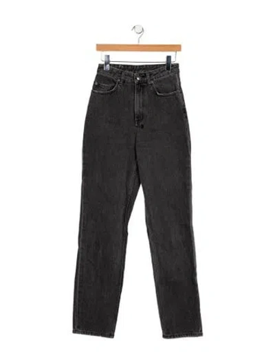 Pre-owned Ksubi High-rise Straight Leg Jeans In Gray