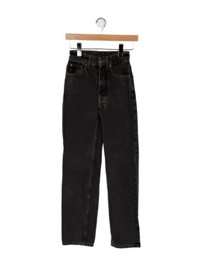 Pre-owned Ksubi High-rise Straight Leg Jeans In Gray