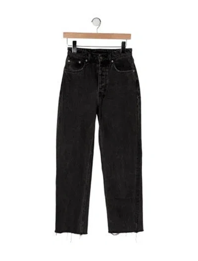 Pre-owned Ksubi High-rise Straight Leg Jeans In Gray