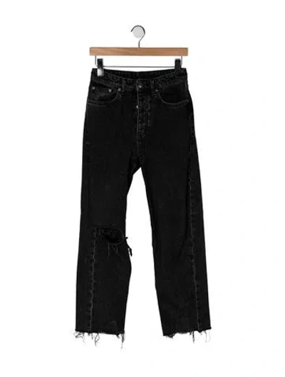 Pre-owned Ksubi High-rise Straight Leg Jeans In Grey