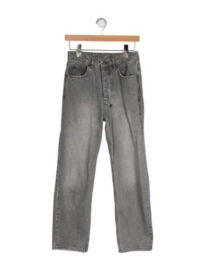 Pre-owned Ksubi High-rise Straight Leg Jeans In Grey
