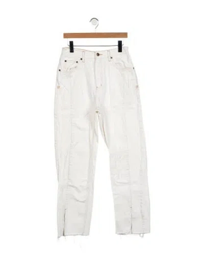 Pre-owned Ksubi High-rise Straight Leg Jeans In Neutral