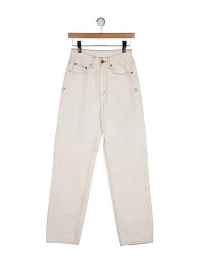 Pre-owned Ksubi High-rise Straight Leg Jeans In Neutral