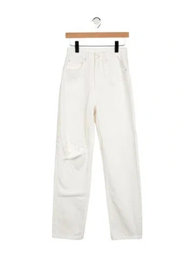 Pre-owned Ksubi High-rise Straight Leg Jeans In Neutrals