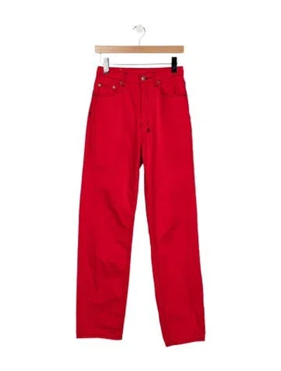 Pre-owned Ksubi High-rise Straight Leg Jeans In Red