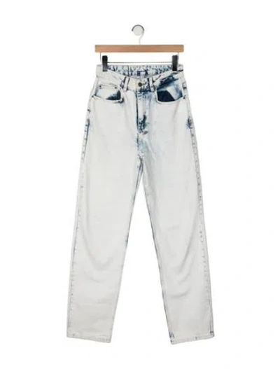 Pre-owned Ksubi High-rise Straight Leg Jeans In White