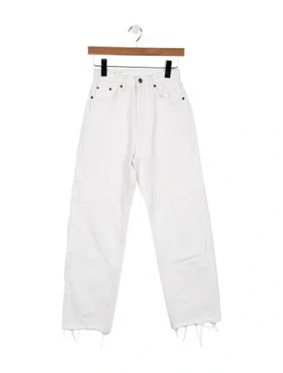 Pre-owned Ksubi High-rise Straight Leg Jeans In White
