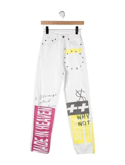 Pre-owned Ksubi High-rise Straight Leg Jeans In Yellow