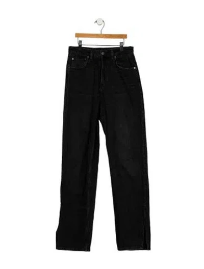 Pre-owned Ksubi High-rise Wide Leg Jeans In Black