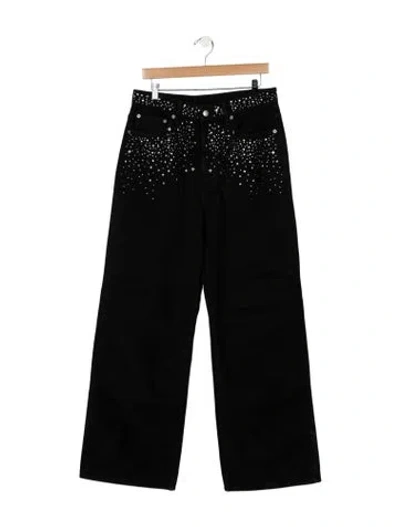 Pre-owned Ksubi High-rise Wide Leg Jeans In Black