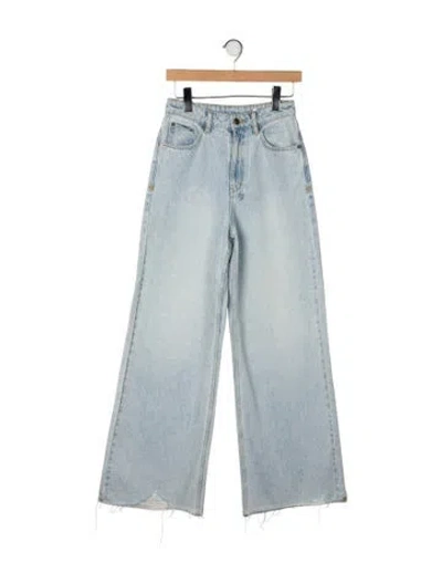 Pre-owned Ksubi High-rise Wide Leg Jeans In Blue