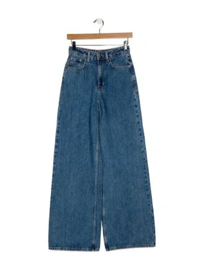 Pre-owned Ksubi High-rise Wide Leg Jeans In Blue