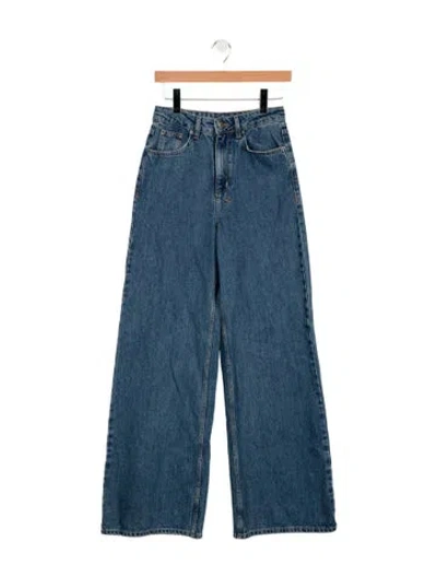 Pre-owned Ksubi High-rise Wide Leg Jeans In Blue