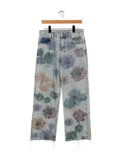 Pre-owned Ksubi High-rise Wide Leg Jeans In Neutral