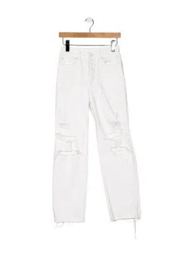 Pre-owned Ksubi High-rise Wide Leg Jeans In White