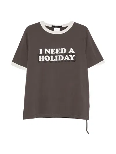 Ksubi Holiday Ringer Slogan-print T-shirt In Brown