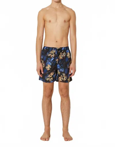 Ksubi Hyperflower Board Short In Black In Blue