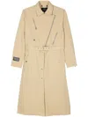 Ksubi Incognito Biker Twill Trench Coat In Neutrals