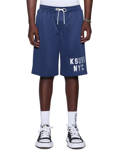 Ksubi K Lock 9.5 Nyc Mesh Roll Shorts In Blue