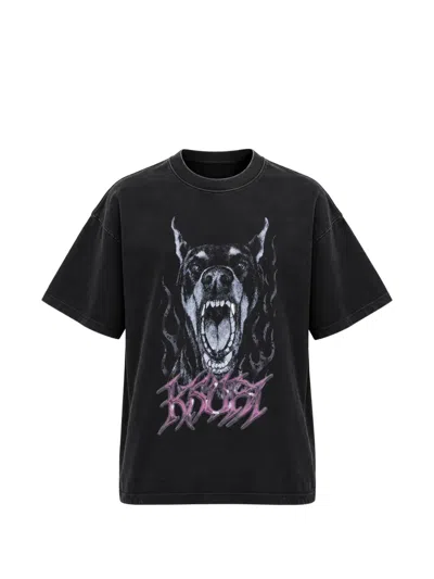 Ksubi K9 Ekcess Graphic-print Faded-finish T-shirt In Blue